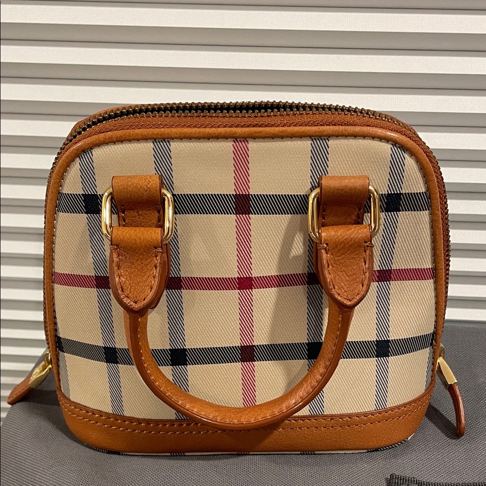Brooks Brother Plaid Tan and Brown Women's Bag / Mini Purse